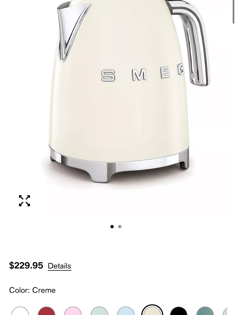 Smeg Creme Kettle – Retro-Style Electric Kettle